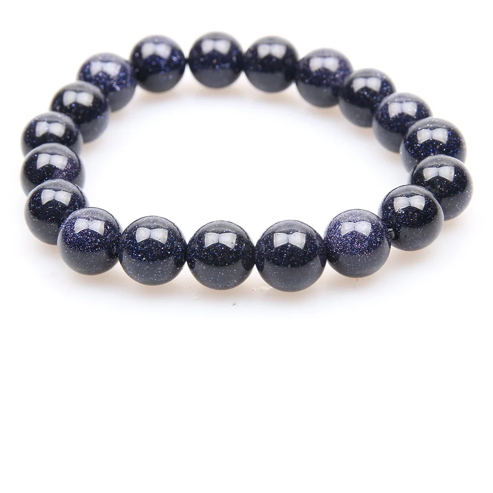 Синий песок натуральный камень тянущаяся Мужская чакра бусины из лечебных