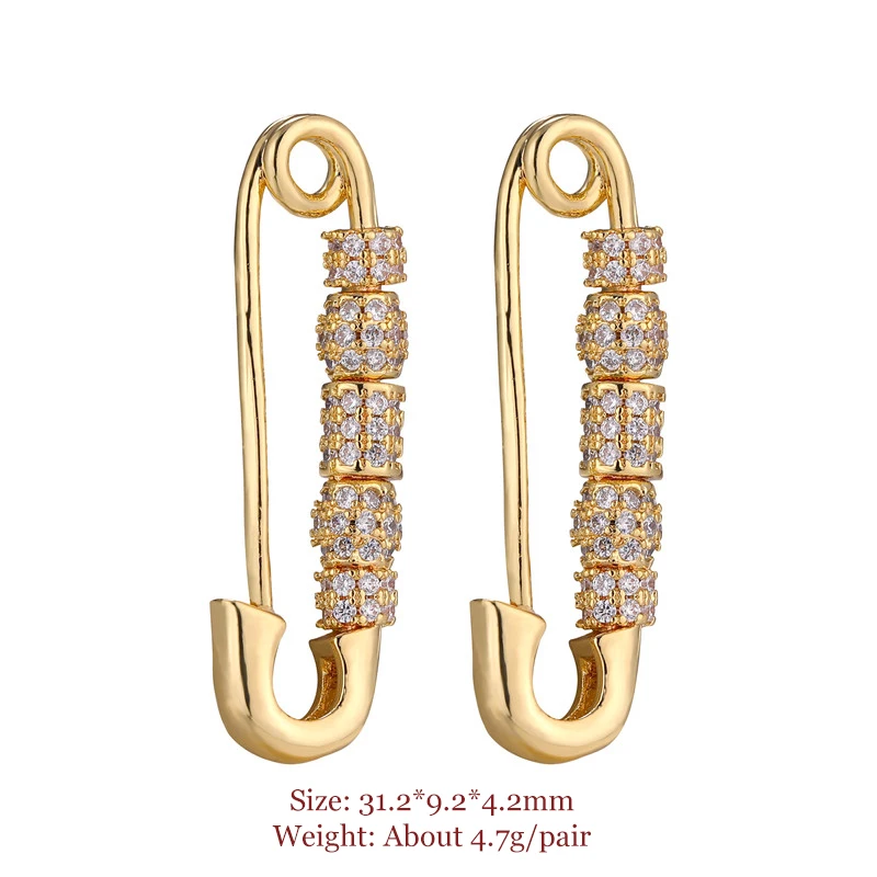 2 шт./лот модные циркониевые булавки броши со стразами застежки для сережек