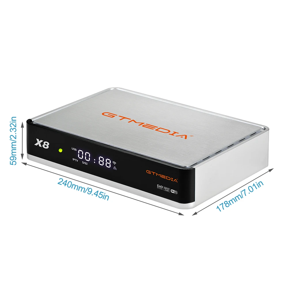 DVB-S2X Испания спутниковый ТВ приемник GTMEDIA X8 DVB-S/S2/S2X H.265 10 бит. Мульти-PLP M3U 2 4G WI-FI