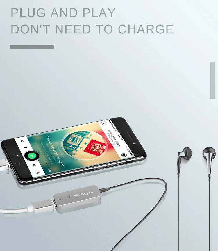 

Q1 Portable Amplifier HIFI Mini Earphone Amplifiers 192kHz USB C to 3.5mm DAC Converter AMP for Android IOS Type-C Phone