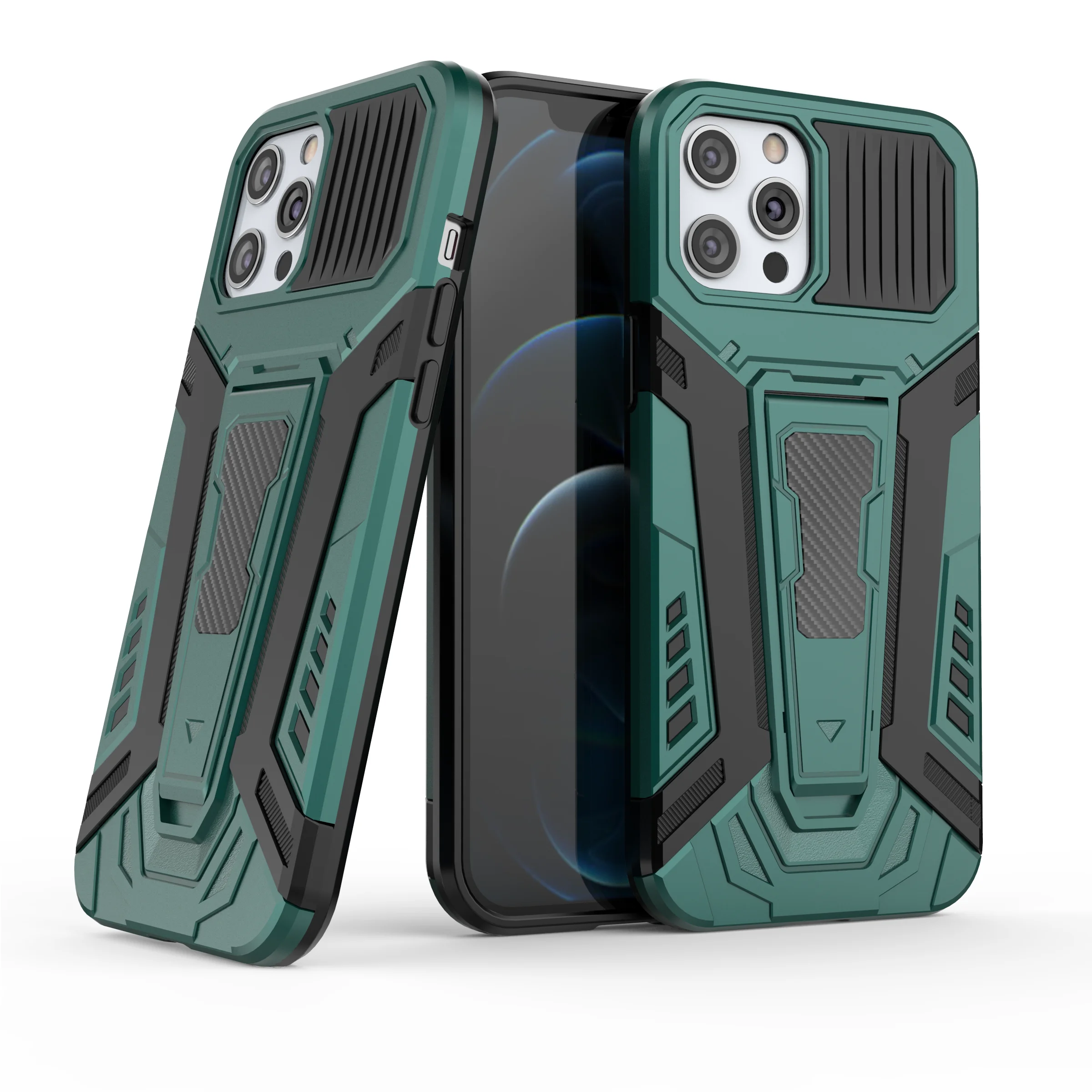 

Shockproof Armor Rugged Bring Bracket Protection Phone Case For Xiaomi Redmi note 9 PRO MAX 9S with Folding Stents Back Cover