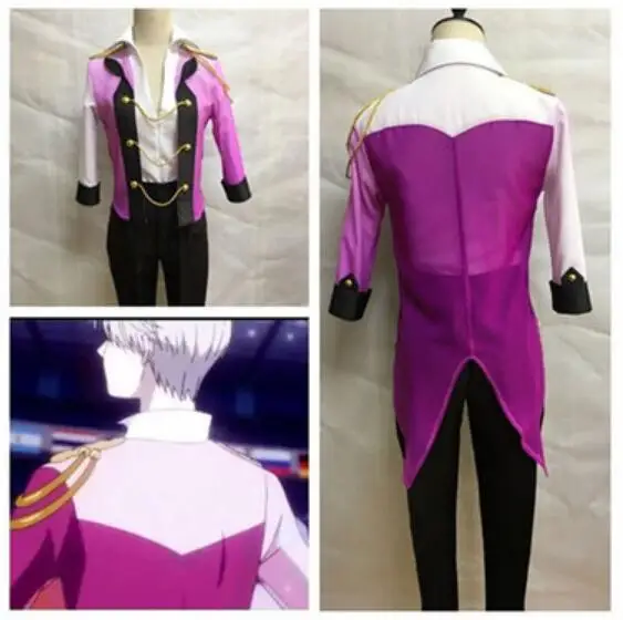 

Anime Cosplay Yuri on Ice Cosplay Costume Victor Nikiforov Uniform Suit Outfit Shirt & Coat & Pants & Gloves Halloween Costume
