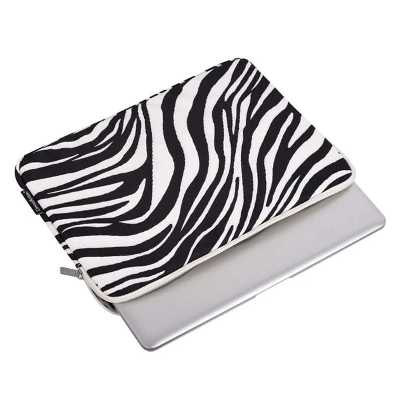 

Q1FA Waterproof Tablet Sleeve Case Zebra Striped Printed Zippered Shockproof Laptop Storage Bag for 13 14 15 Inch Inner Bags 3