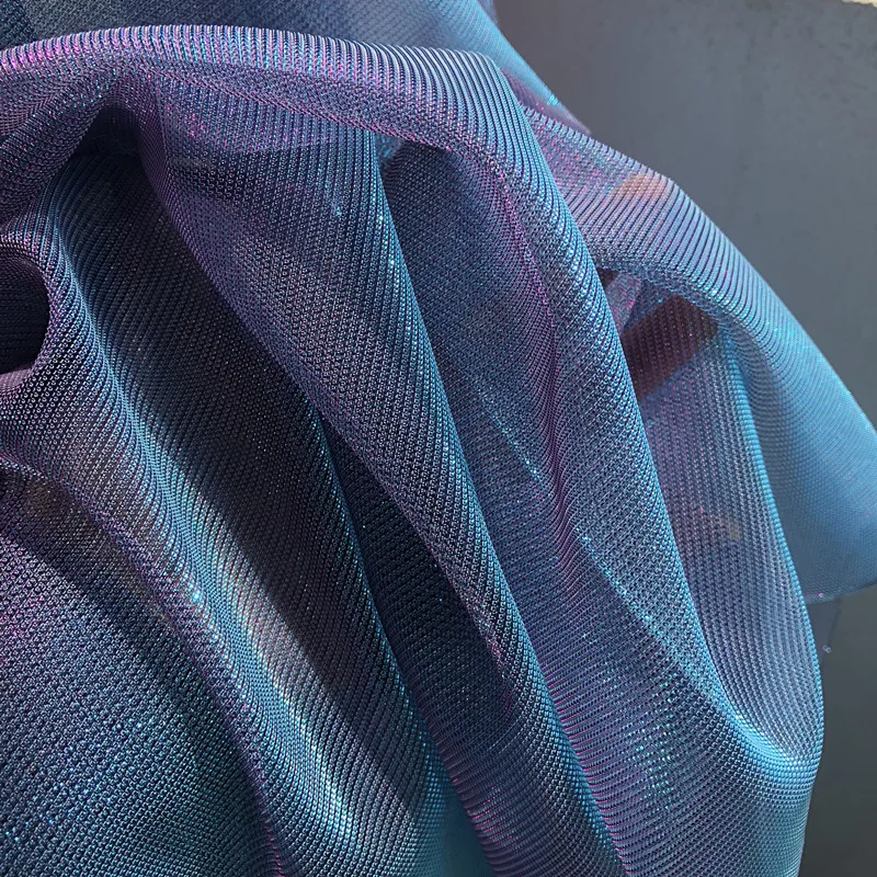 Ткань для фотосъемки с градиентным симфоническим градиентом лазерная синяя и