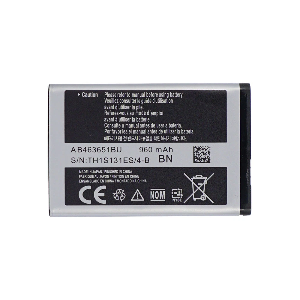 Оригинальный аккумулятор AB463651BU 2 шт. для Samsung W559 S5620I S5630C S5560C C3370 C3200 C3518 J808 F339 S5296 C3322