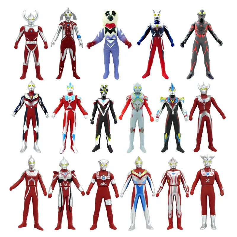 13 см UItraman подвижные Мягкие Гелевые игрушки для детей Belial Ginga Tiga Mebius Zero UltraSeven