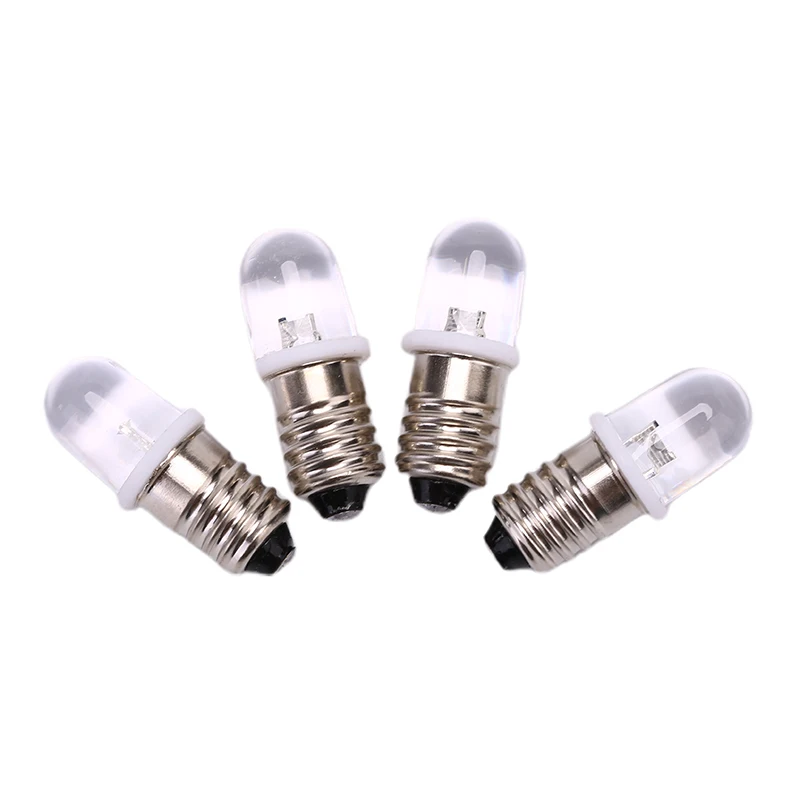 

5pcs E10 Led Bulb E10 DC 3V 4.5V Instrument Bulb E10 Indicator Bulb Old Fashioned Flashlight Bulb Hot