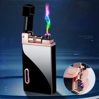 gravity induction double arc lighter usb charging windproof lighter smoking accessories for weed gadgets for men technology