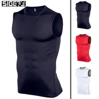 men tank top compression base layer men clothes 2019 sleeveless quick dry tight running fitness gym sports tshirt vest 7