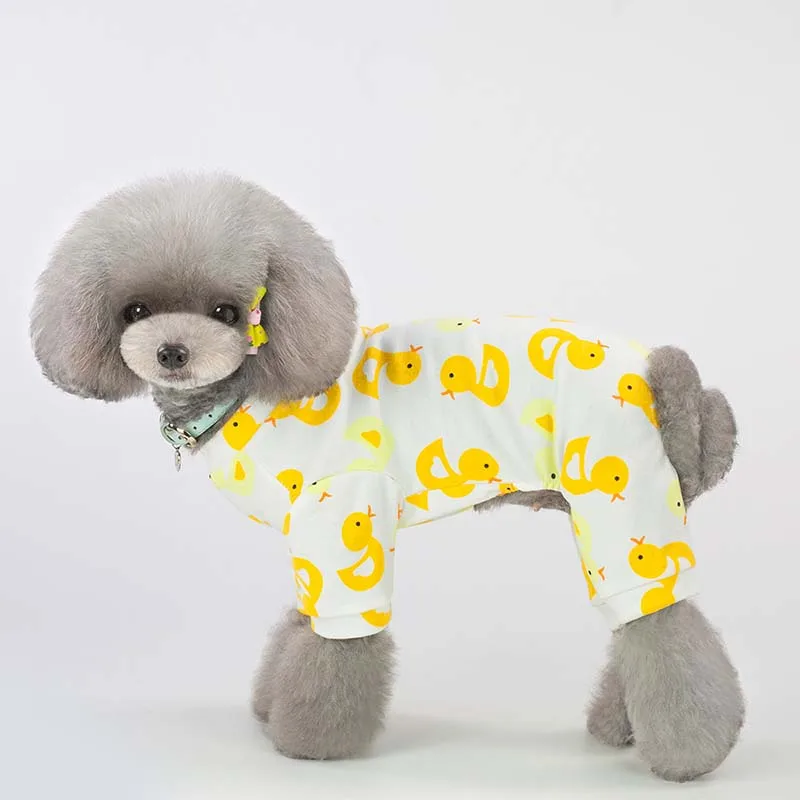 

Pet Clothes Spring And Autumn Five-Color Home Clothes Cartoon Fruit Pattern Cotton Homewear Casual Style Chihuahua Teddy Corgi