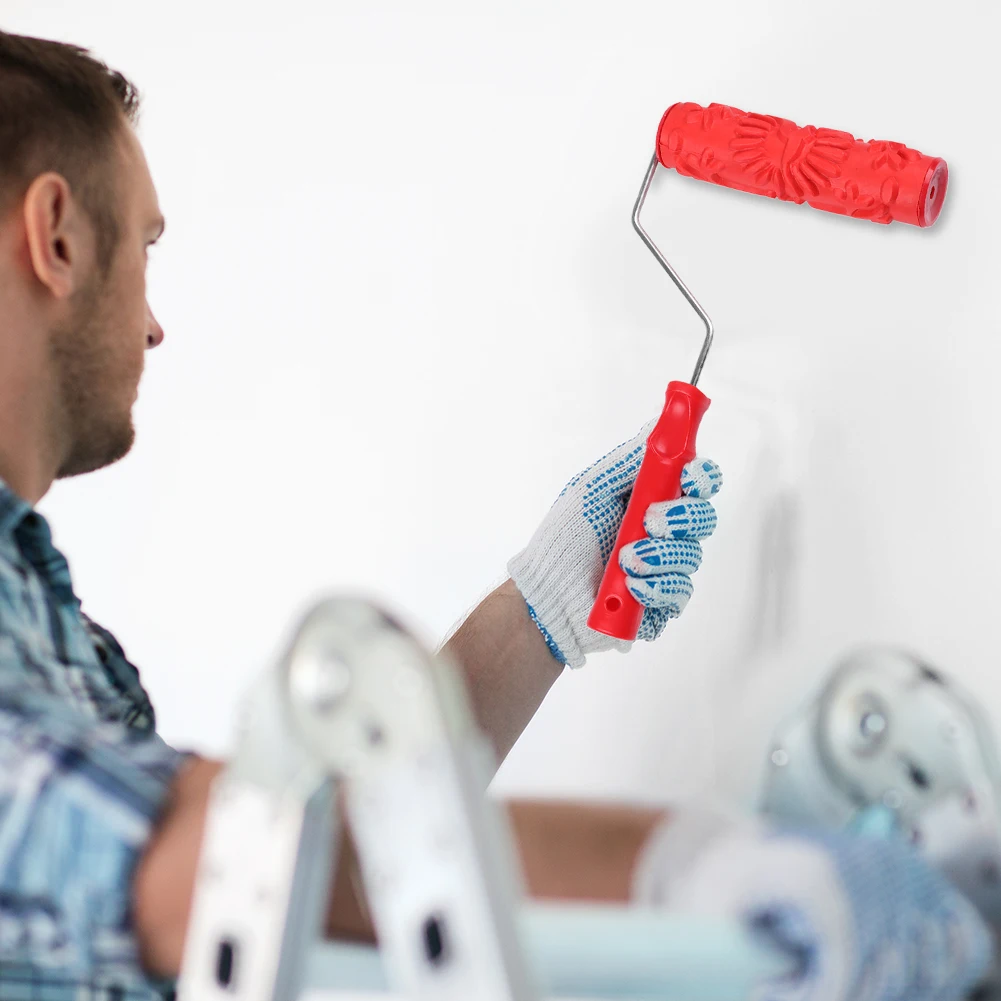 Резиновые узорчатые краски ролик стены краски инструменты тисненый текстурированный Maquina для рисования домашний декоративный настенный Рисунок роликовая краска