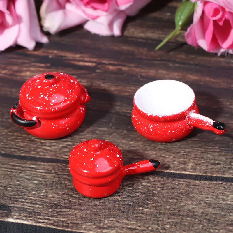 

Cooking Soup Pot Cookware Dollhouse Kitchen Accessories Miniature Hot Pots 1:12 Dollhouse Miniature
