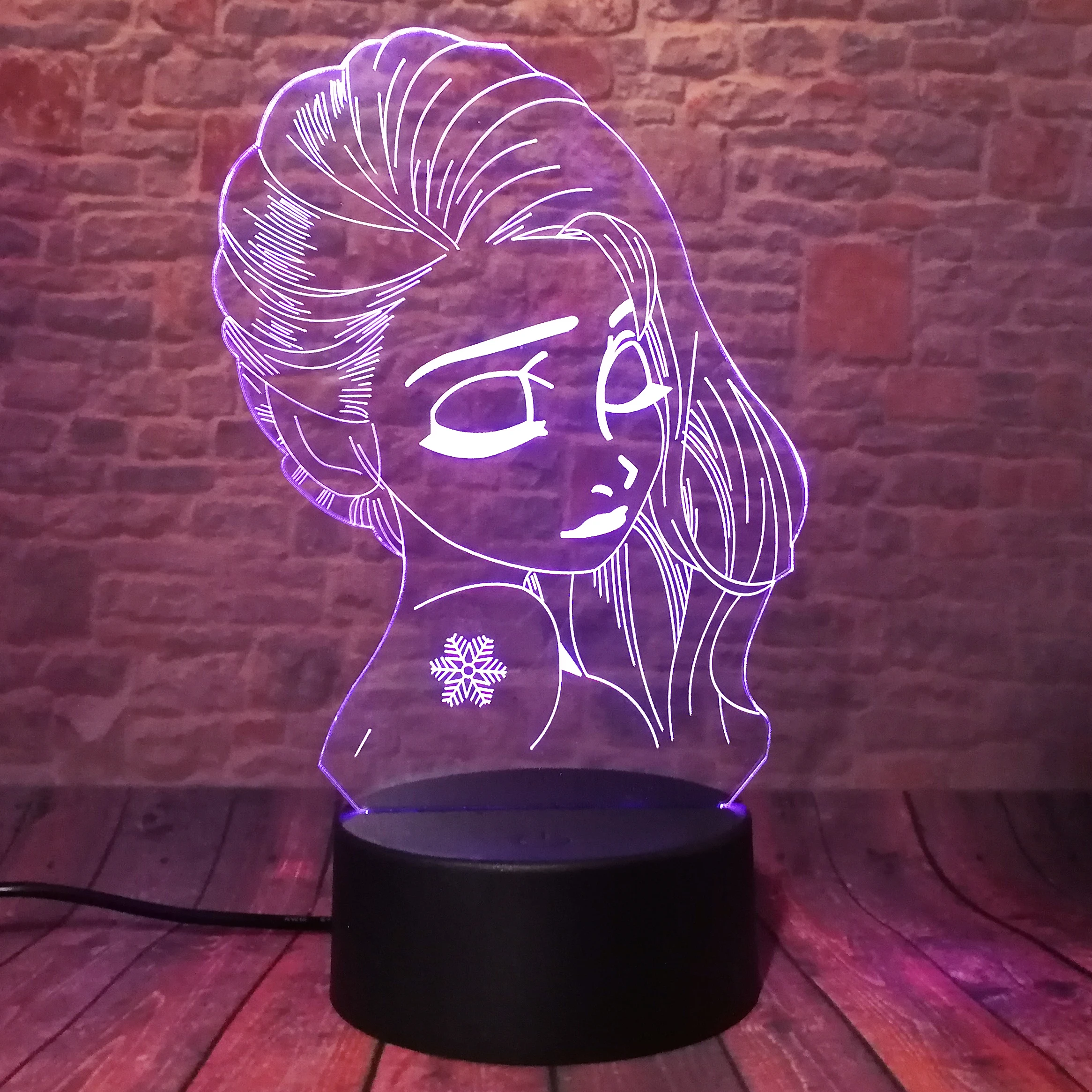 Феи Снежная королева Эльза из арендель фигурка СВЕТОДИОДНЫЙ Ночник светильник 7