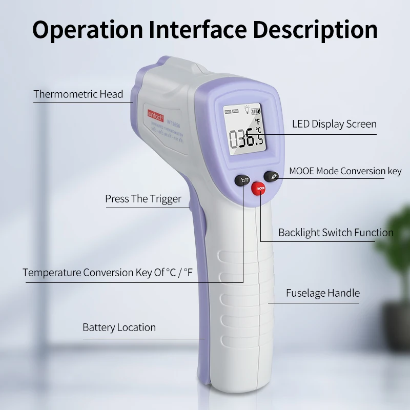 Jiacom лоб термометр Бесконтактный инфракрасный температура тела лихорадка