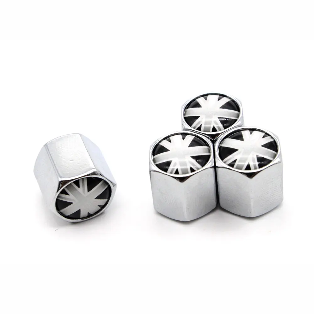 4 Pcs/Set Zinc Alloy England Flag Style Tire Valve Stem Cap Wheel Air Caps for Auto Cars | Автомобили и мотоциклы