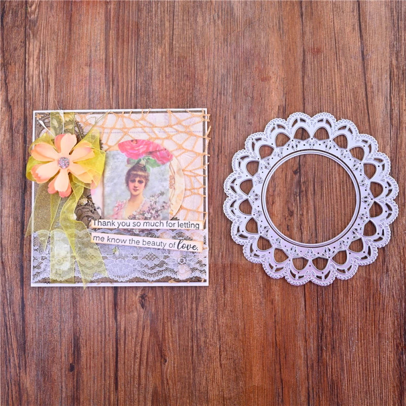 DiyArts кружева круглый круг металла резки штампы кольцо Скрапбукинг высечки для фотоальбома карты Ремесло