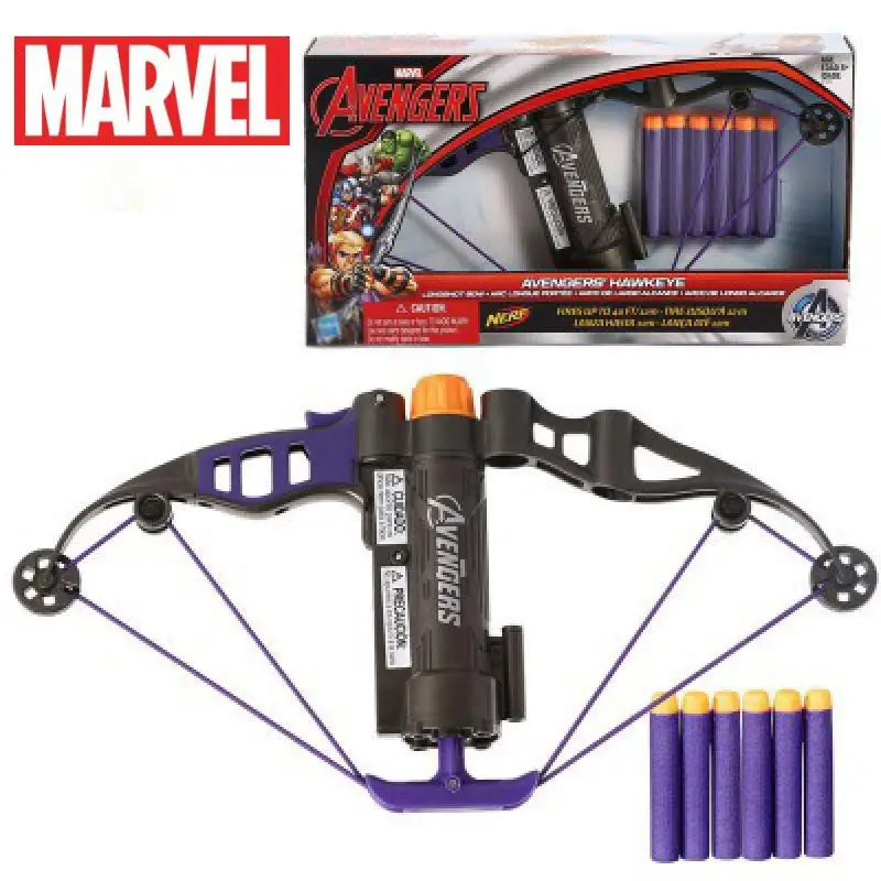 

Игрушечный пистолет Marvel Мстители Hawkeye Longshot лук Клинтон Фрэнсис Бартон пули экшн-фигурка подарок на день рождения игрушка для детей мальчико...