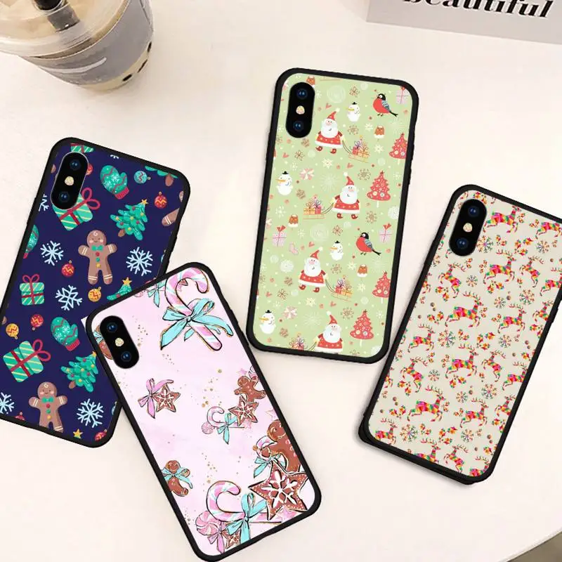 

New Year Christmas Santa Claus Phone Case For iphone 12 11 13 7 8 6 s plus x xs xr pro max mini