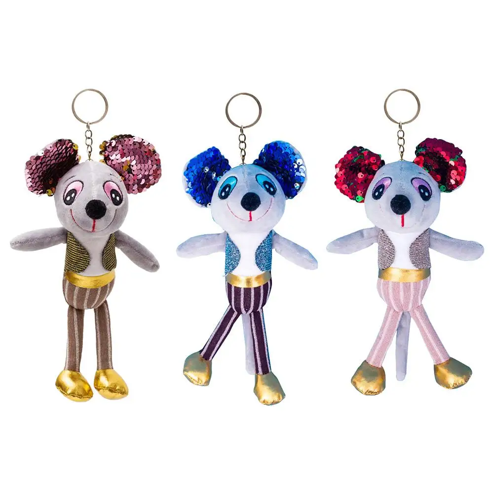 Блестящая кукла мышка игрушка брелок сумка Подвеска милый красочный чучело