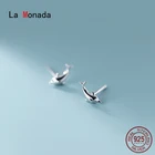 Женские серьги-гвоздики La Monada, маленькие серьги из серебра 925 пробы с дельфином, корейские сережки-шпильки