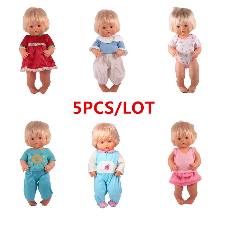 41 см Nenuco кукольная одежда Nenuco Ropa y su Hermanita DIY наряды красное платье одежда для сна для 16 дюймов My Little Nenuco кукла - Цвет: 5PCS styles 4