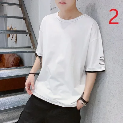 

T-shirt men's short-sleeved t-shirt Trends large size men's clothing plus fertilizer to increase