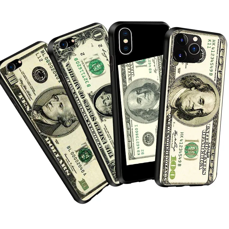 Модный винтажный Мягкий силиконовый чехол с денежным долларом для телефона iPhone 11