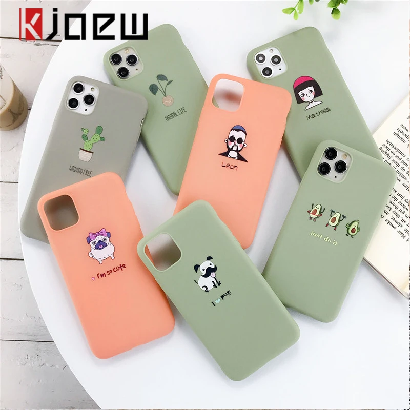Чехол для телефона KJOEW с авокадо КАКТУСОМ собакой iPhone 11 Pro X XR XS Max 7 8 6 6s Plus 5s SE пары