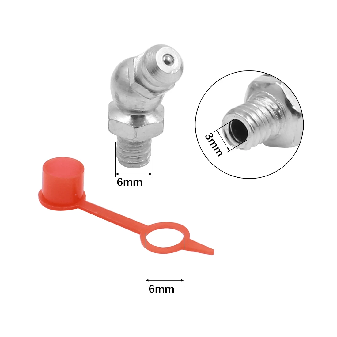5-30 комплект фитинги для ниппеля из железа и цинка M6 прямая/45/90 градусов С