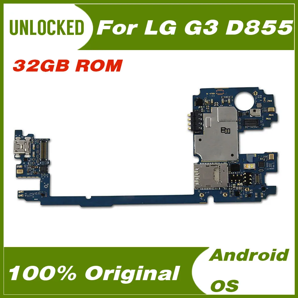 Для LG G3 D855 материнская плата 32 Гб с системой Android, оригинальная разблокированная для LG G3 D855 материнская плата Хорошая рабочая версия ЕС
