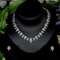 sederyla cubic zirconia gorgeous stud earring necklace petal luscious jewelry sets women party bridal wedding accessories 2020