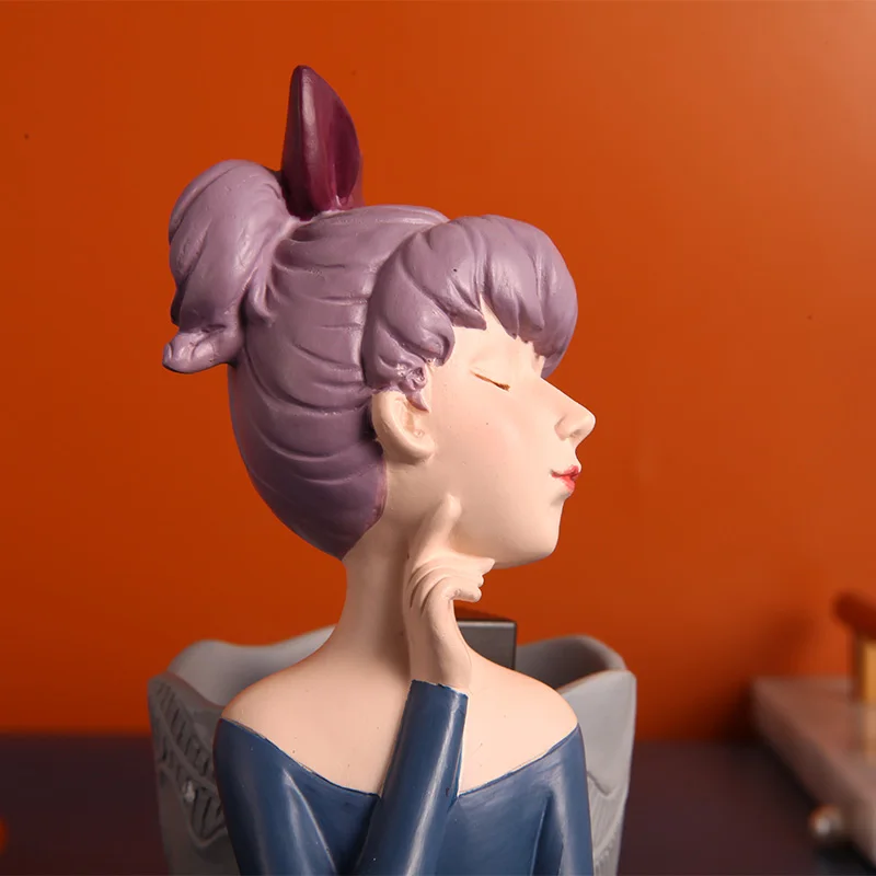 

Moden Gorgeous Girl Resin Art Statue Gift Fairy Accessori Fashion Style Sculpture ornaments Home Decoration Tabletop figurines