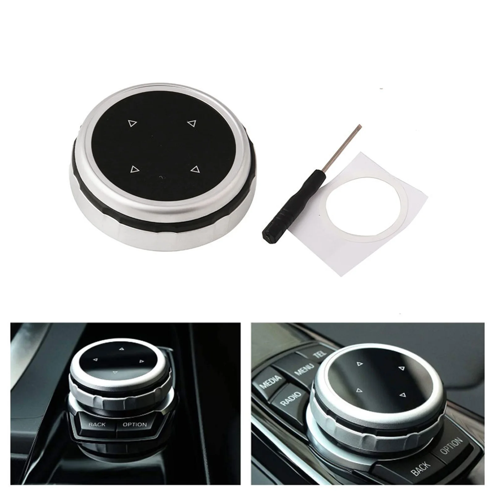

Car Modification Center Console Multimedia Chrome Control Knob Cover Suitable For BMW F10 F20 F30 Car Interior Products