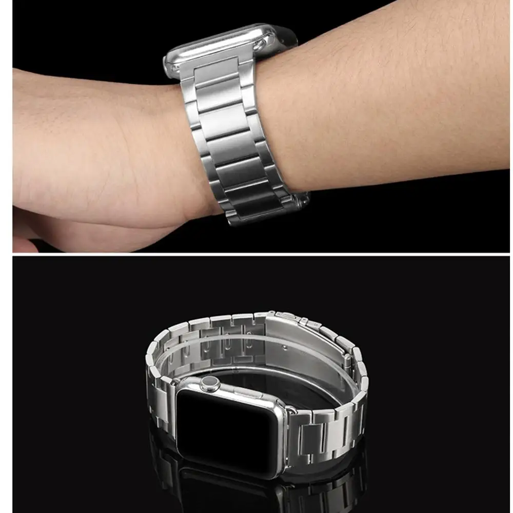

2 Pcs strap for Apple watch band 44 mm 40mm iWatch band 42mm 38 mm Stainless steel bracelet for Apple watch series 5 4 3 se 6