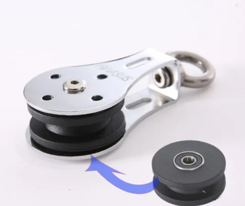 

Bearing Pulley Home Gym Stainless Steel Accessories for Fitness Lifting Cable Machine Workout Mute M8 Single Wheel Loading