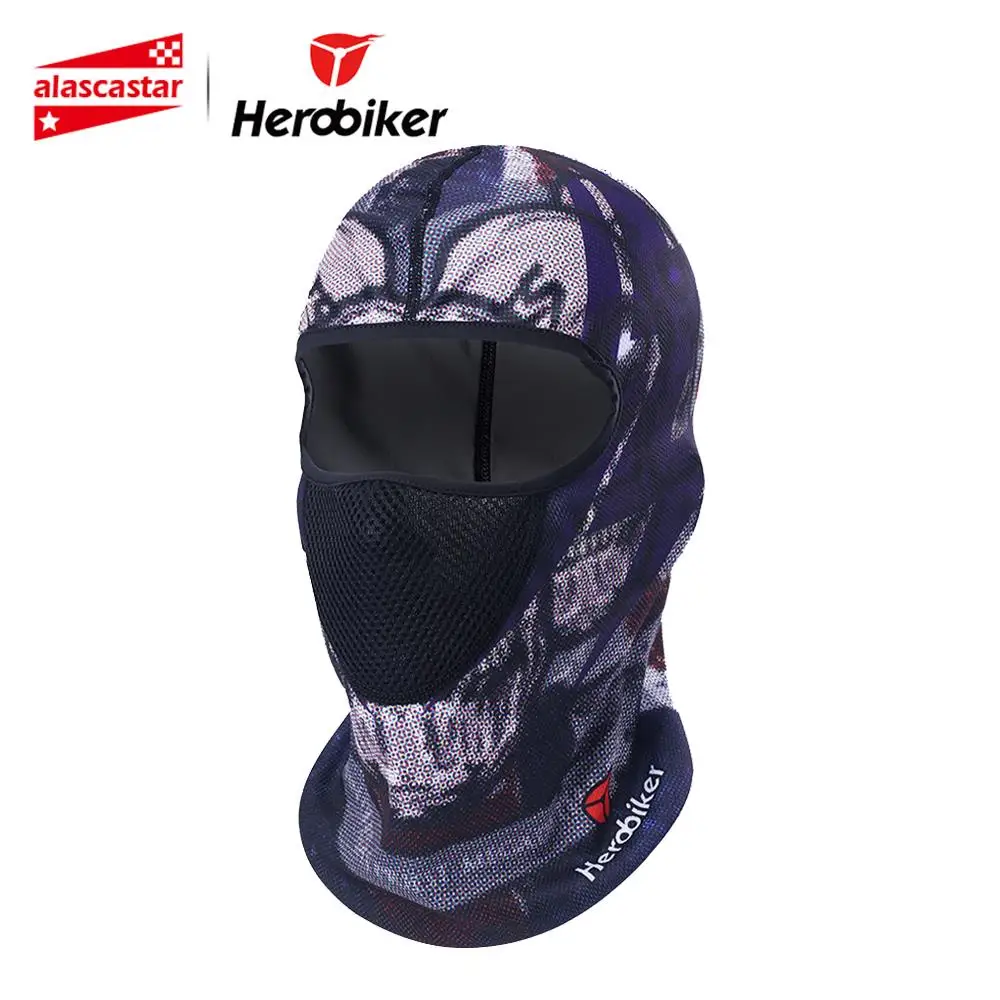 HEROBIKER мотоциклетная маска Балаклава маска для лица мото маска летний Тактический шлем Лыжный Велоспорт мотоциклетная Маска Тушь мото
