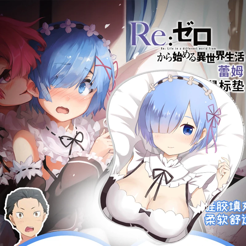 

Коврик для мышки Re:Zero kara Hajimeru Isekai Seikatsu коврик для мышки с аниме 3D коврик для мыши Коврик для запястья большая грудь Otaku Противоскользящий гелевый игровой коврик для мыши