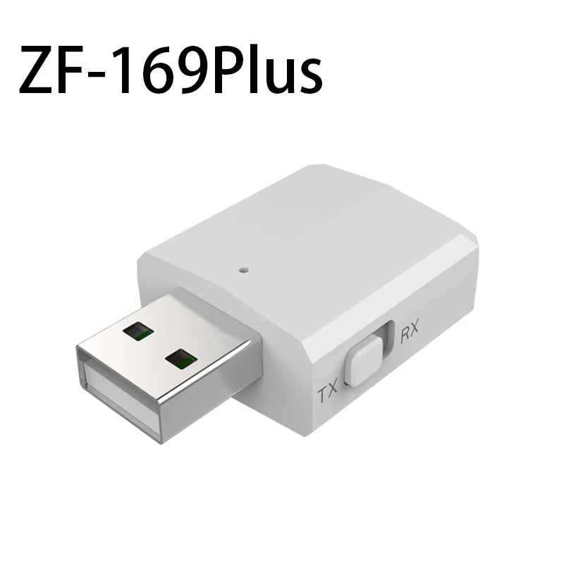 ZF-169P-White USB Bluetooth 5,0 адаптер передатчик ТВ приемник 3 в 1 Bluetooth Беспроводные адаптеры для ПК автомобильный комплект с кнопкой переключения - Цвет: ZF-169P-White
