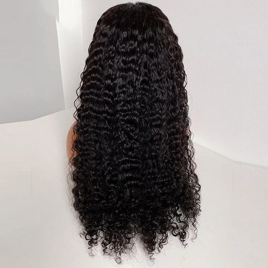 

26 Inch Long Kinky Curly Remy Brazilian 134Lace Front Human Hair Wig Preplucked Babyhair For Black Women Glueless Deep Wave