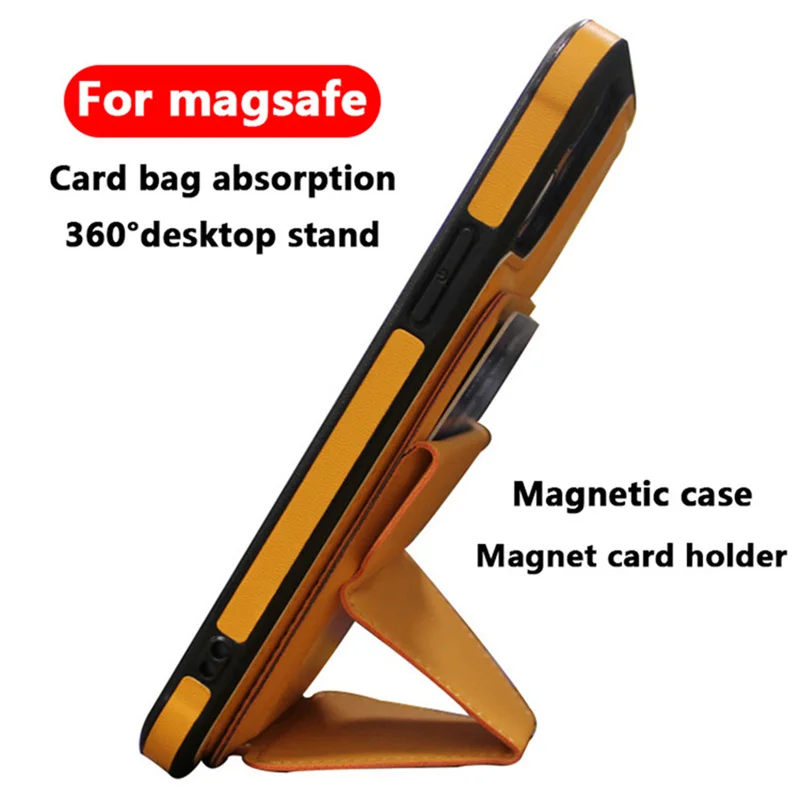 Magnetic Fashion card holder For apple 12 magsafe Case Back Cover For iphone 6 6s 7 8 x xr xs 11 Pro max Magsafing Wallet Coque