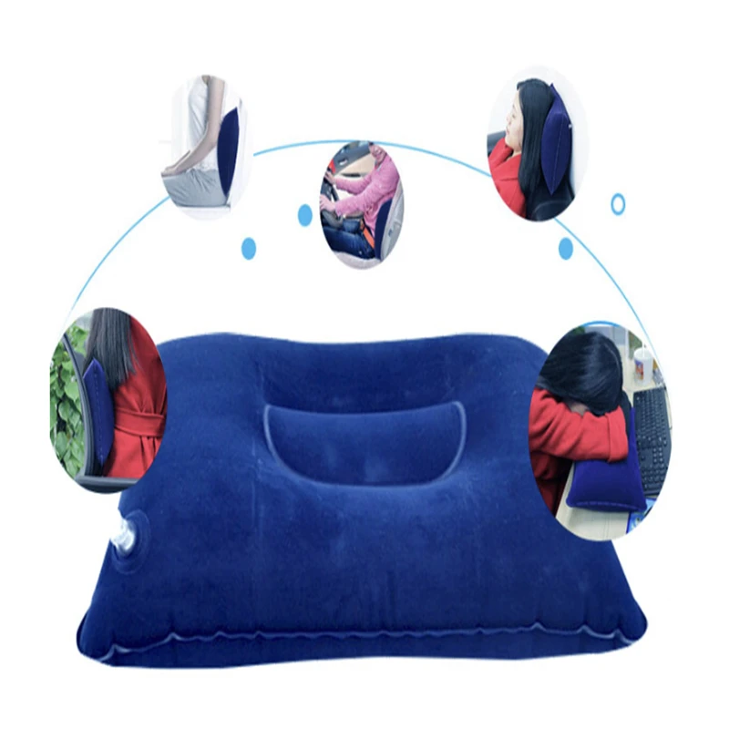 Портативная мягкая Сверхлегкая надувная плюшевая подушка для сна путешествий