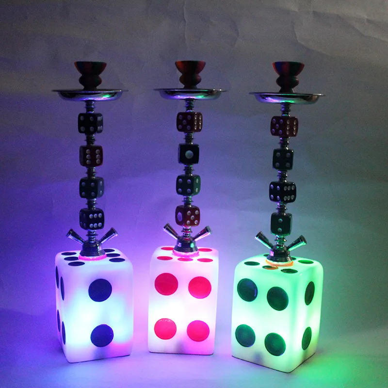 Criatividade com luz led árabe alumínio hookah