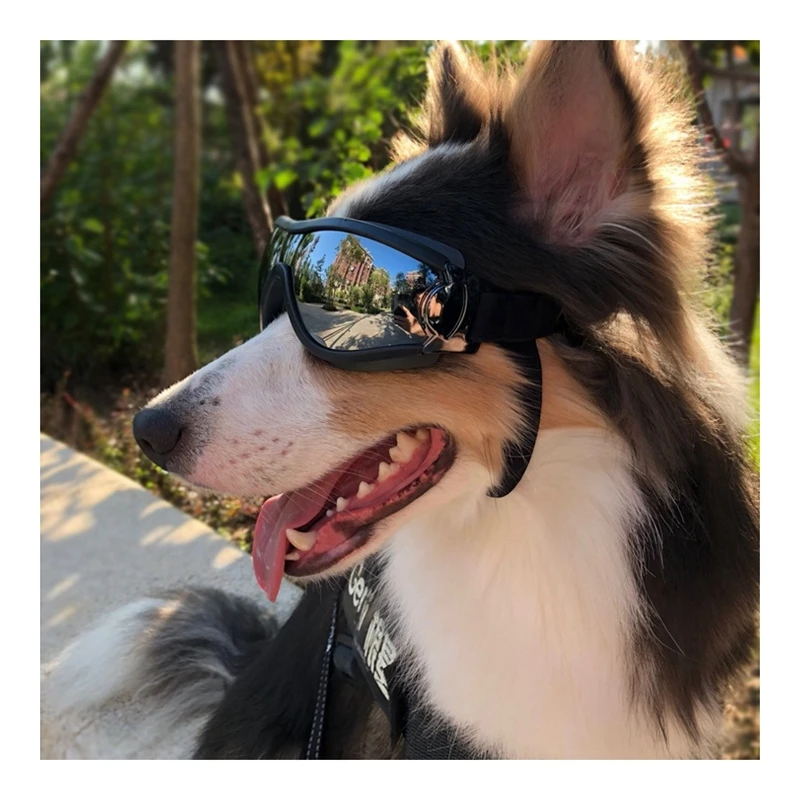 

Солнцезащитные очки для домашних животных, уличные аксессуары для собак среднего размера, очки для защиты глаз, водонепроницаемые ветронеп...