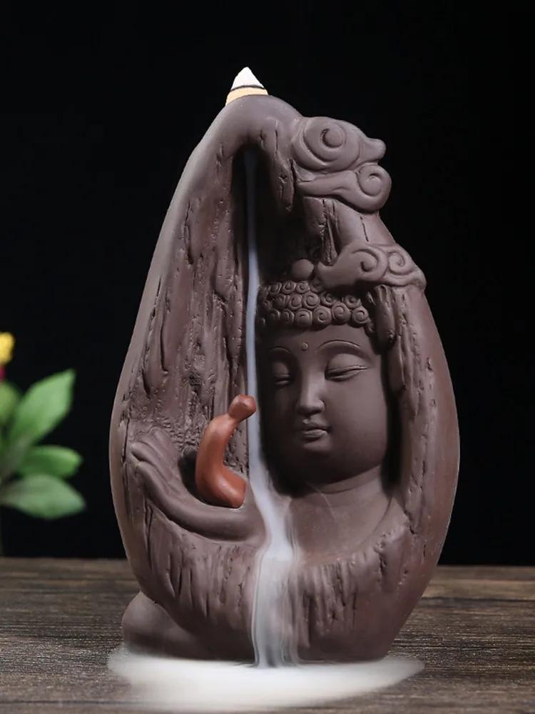 Творческий Будды уход за кожей лица Blackflow Ладан дыма Керамика ароматическая