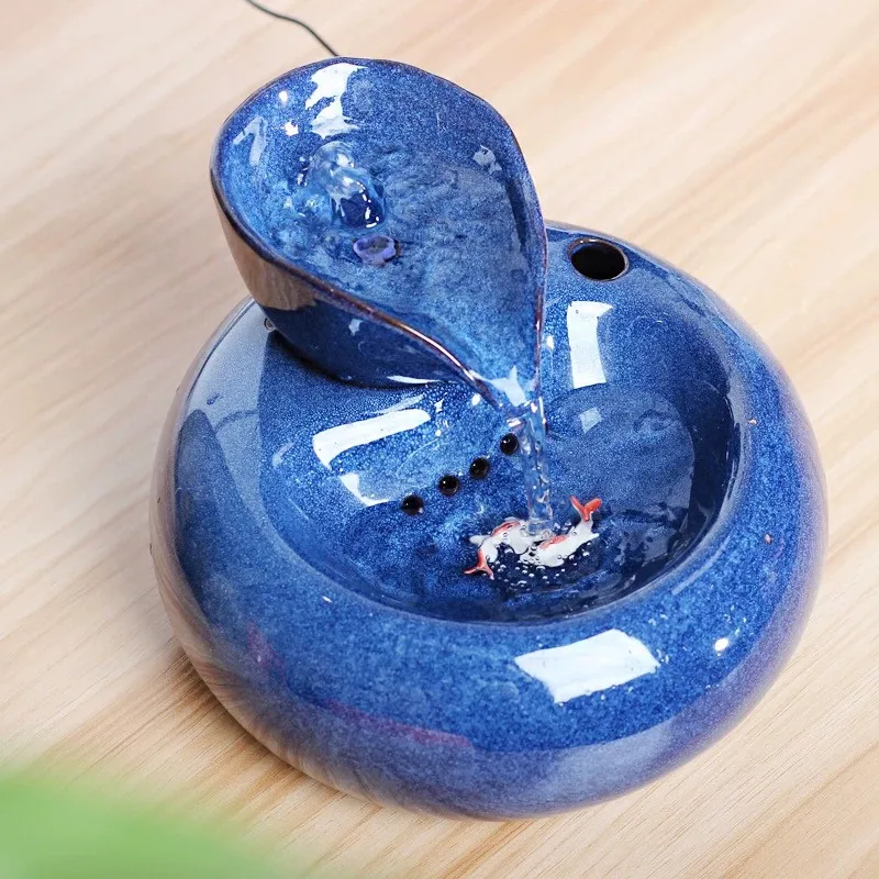 Фэн шуй керамический фонтан с автоматическим циклом ремесло подарок офисное