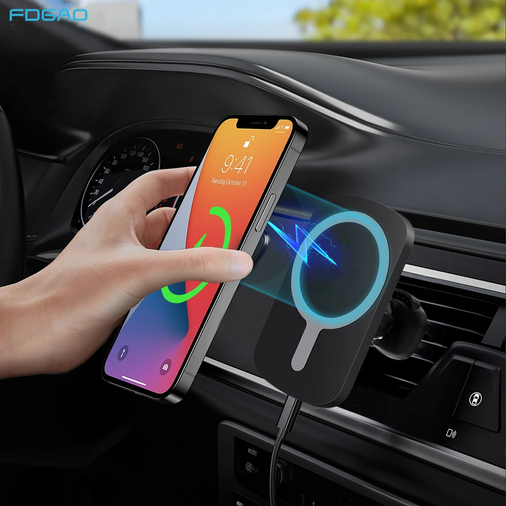 FDGAO 15 Вт быстрая Беспроводная Автомобильная Подставка для зарядного устройства