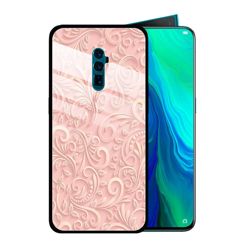 Чехол с геометрическим рисунком русалки из закаленного стекла для OPPO Reno2 Z F Reno 10x