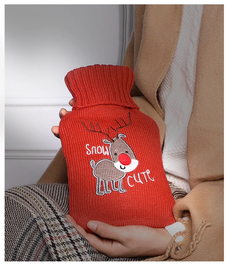 1000 мл красивая сумка для горячей воды резиновая вязаная мультяшная теплой грелка