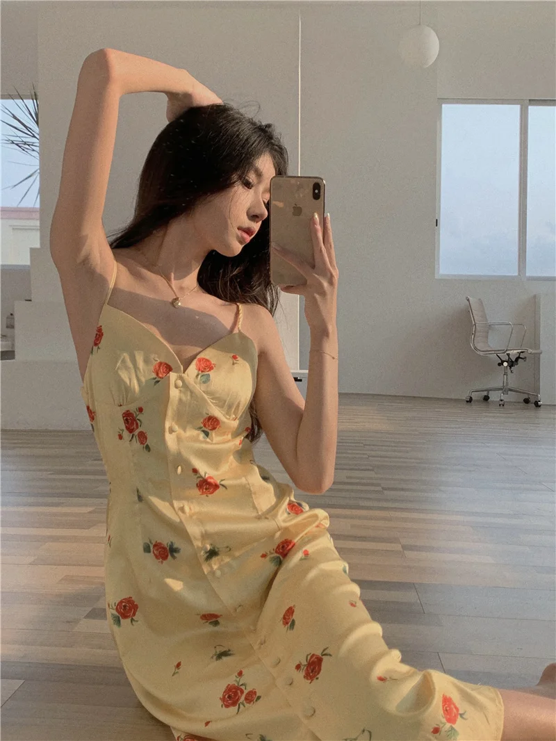 

V Neck Sexy Dress 2021 Women Deep Solid Party Dress Elegant Female Summer Spaghetti Strap Dress Casual Hot Sale Y23 Popular