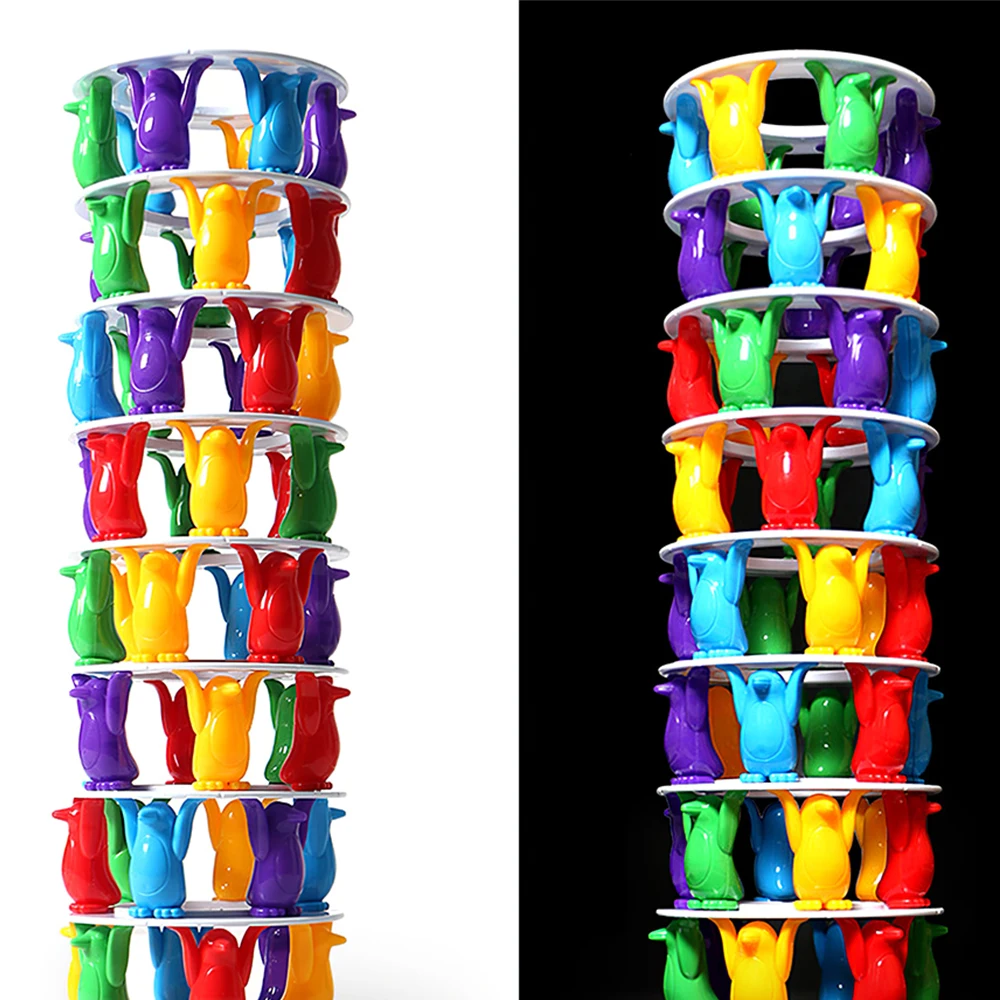 Детская пингвинов игрушки с балансом башня свернуть настольные игры стек